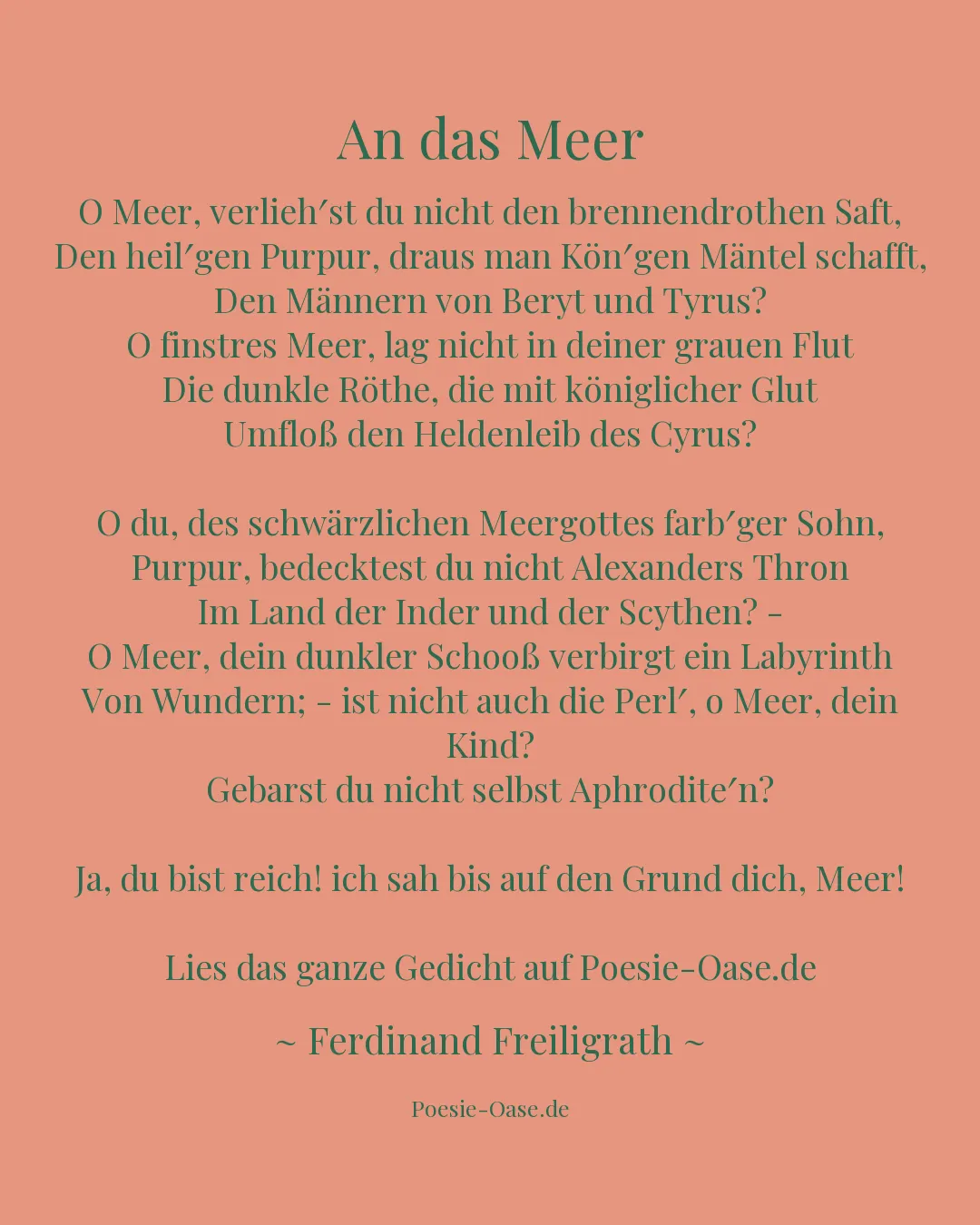 Illustration zu An das Meer