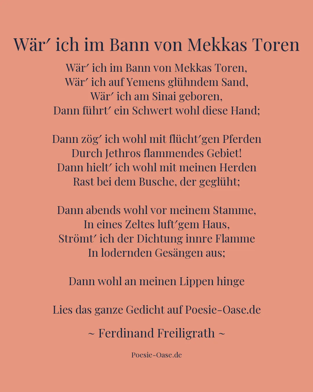 Illustration zu Wär′ ich im Bann von Mekkas Toren