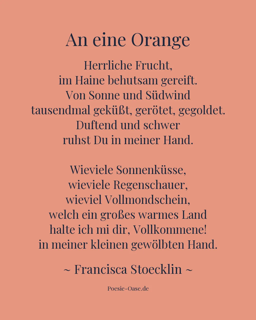 Illustration zu An eine Orange