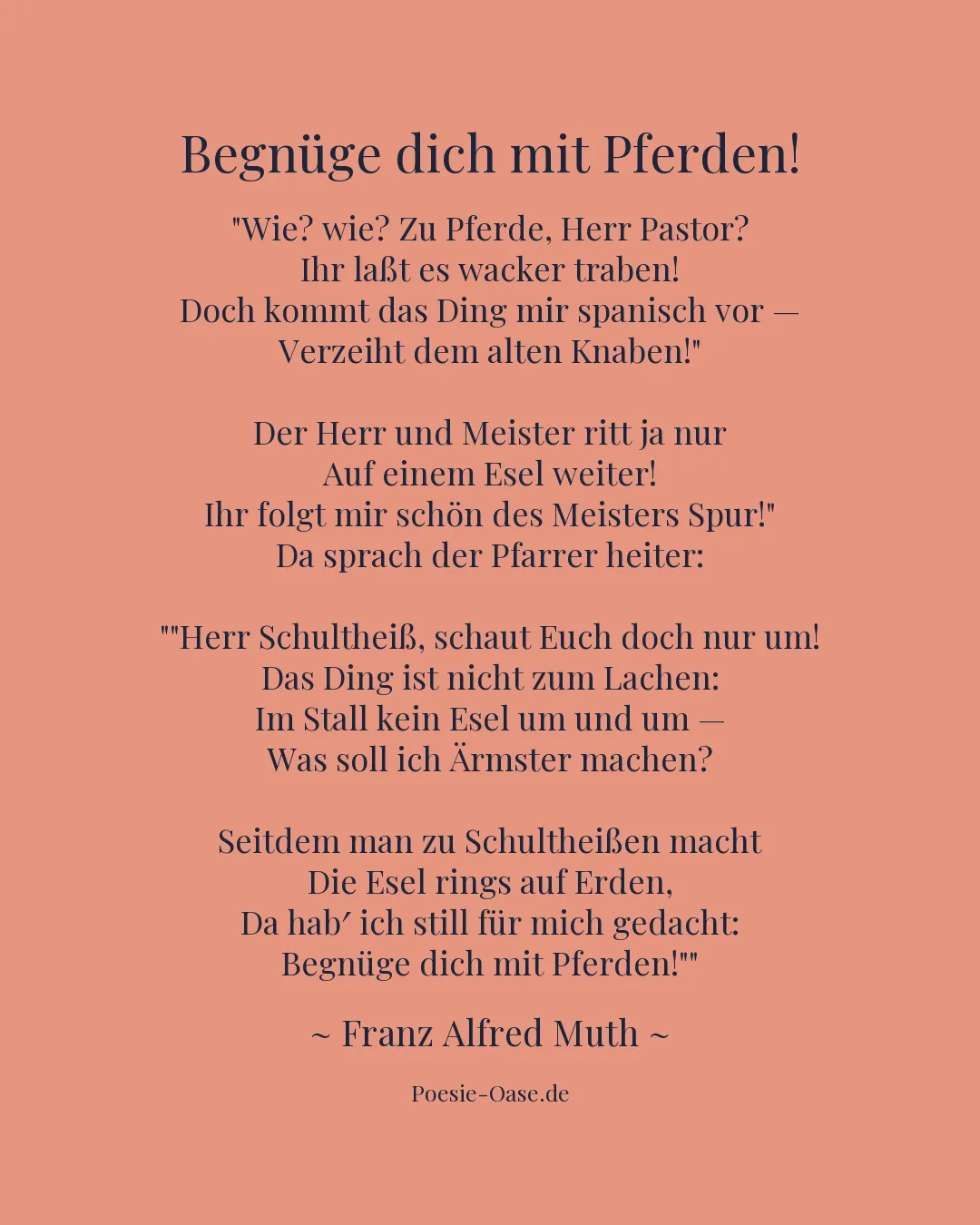 Illustration zu Begnüge dich mit Pferden!