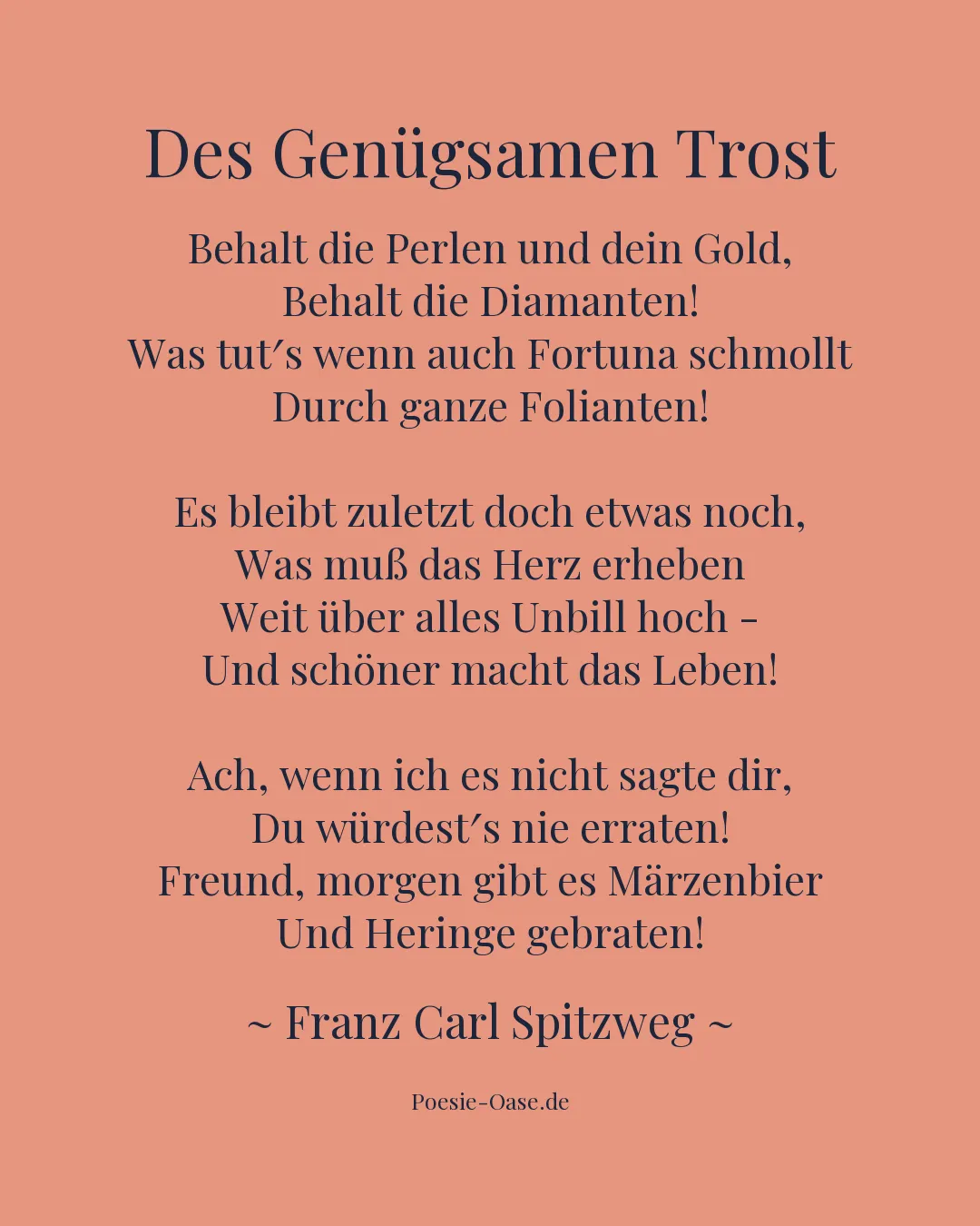 Illustration zu Des Genügsamen Trost