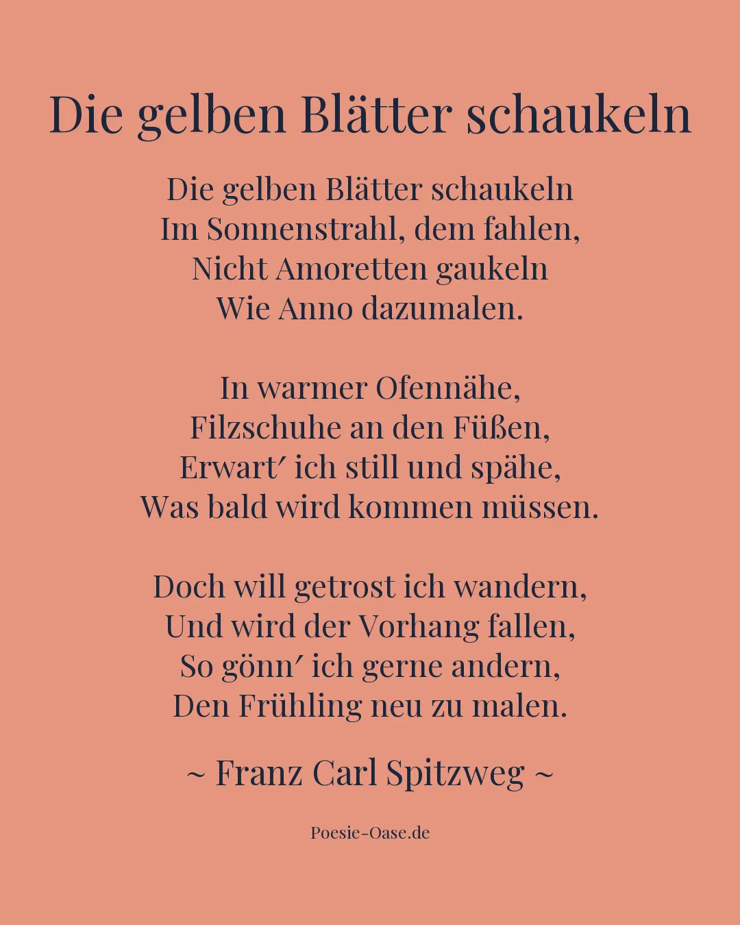 Illustration zu Die gelben Blätter schaukeln