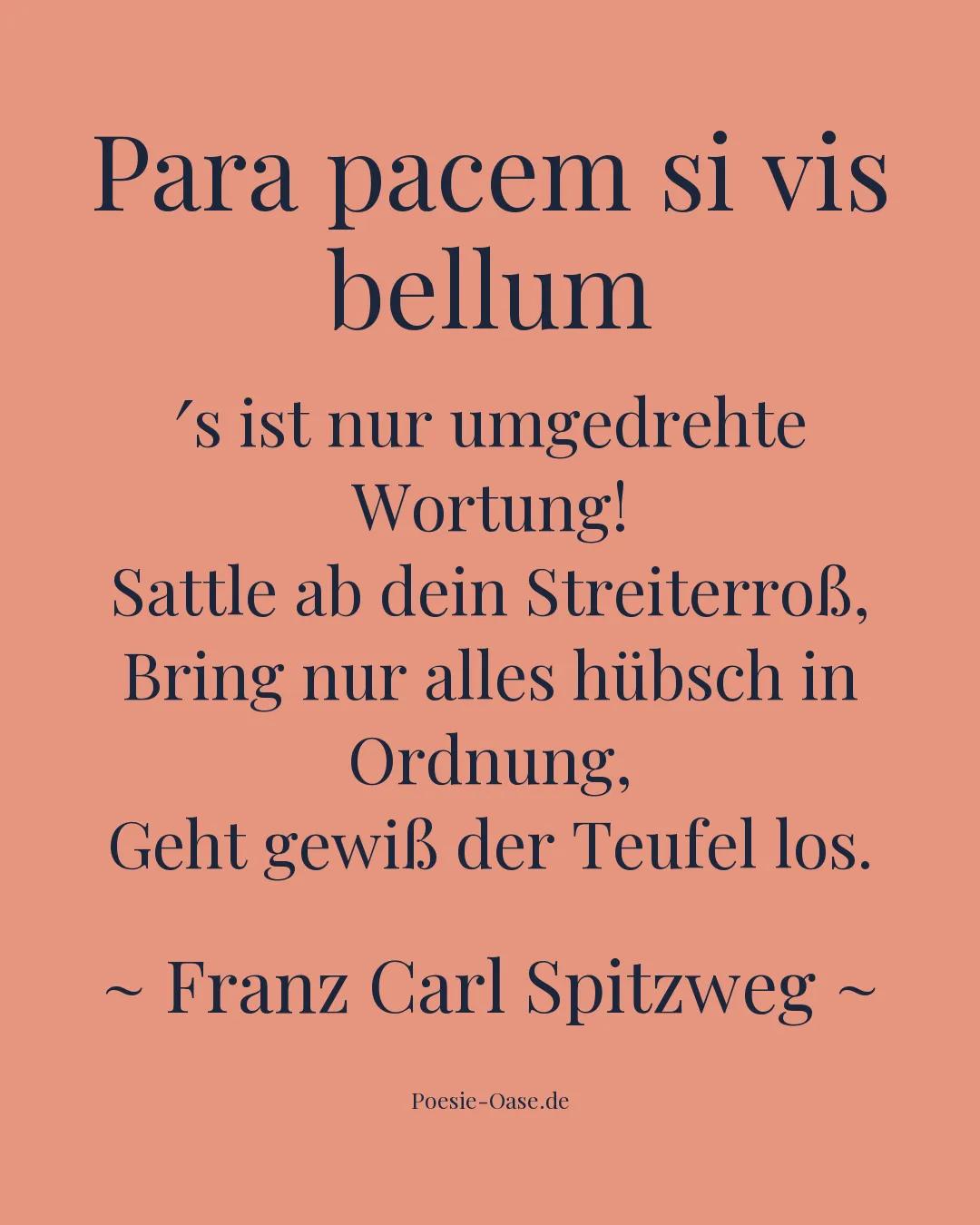 Illustration zu Para pacem si vis bellum
