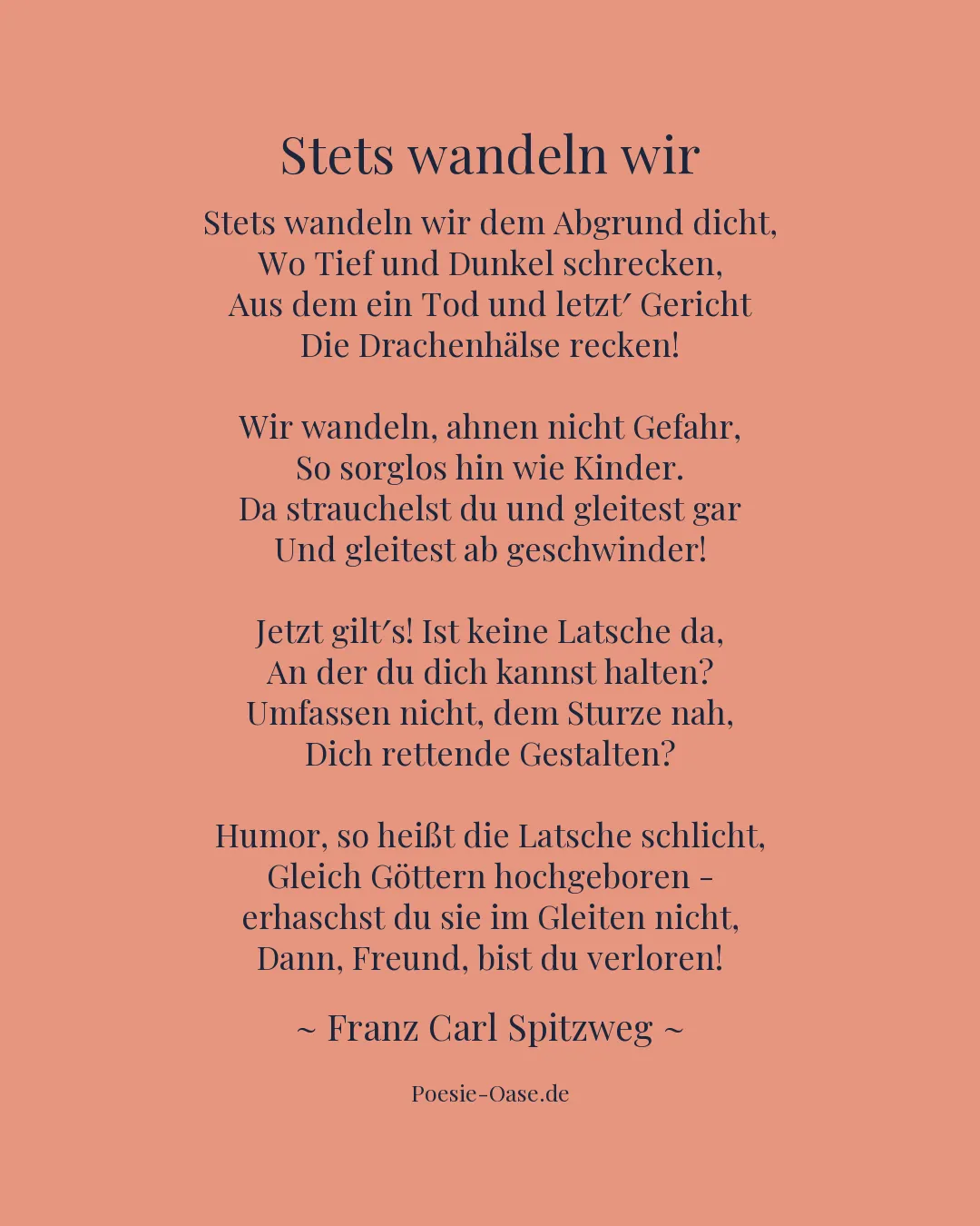 Illustration zu Stets wandeln wir