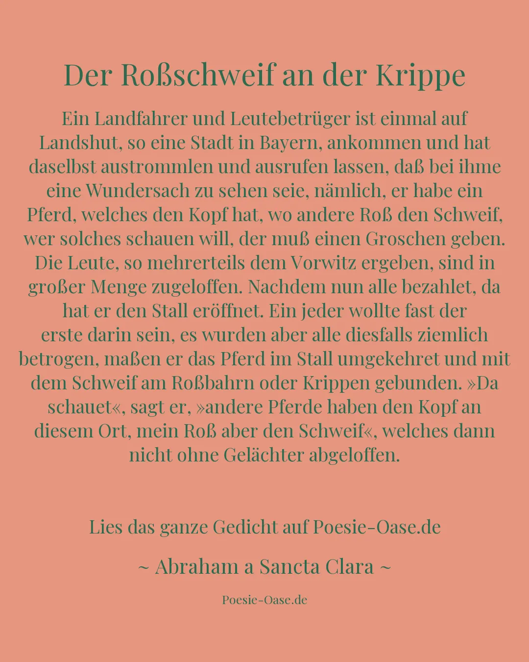 Illustration zu Der Roßschweif an der Krippe