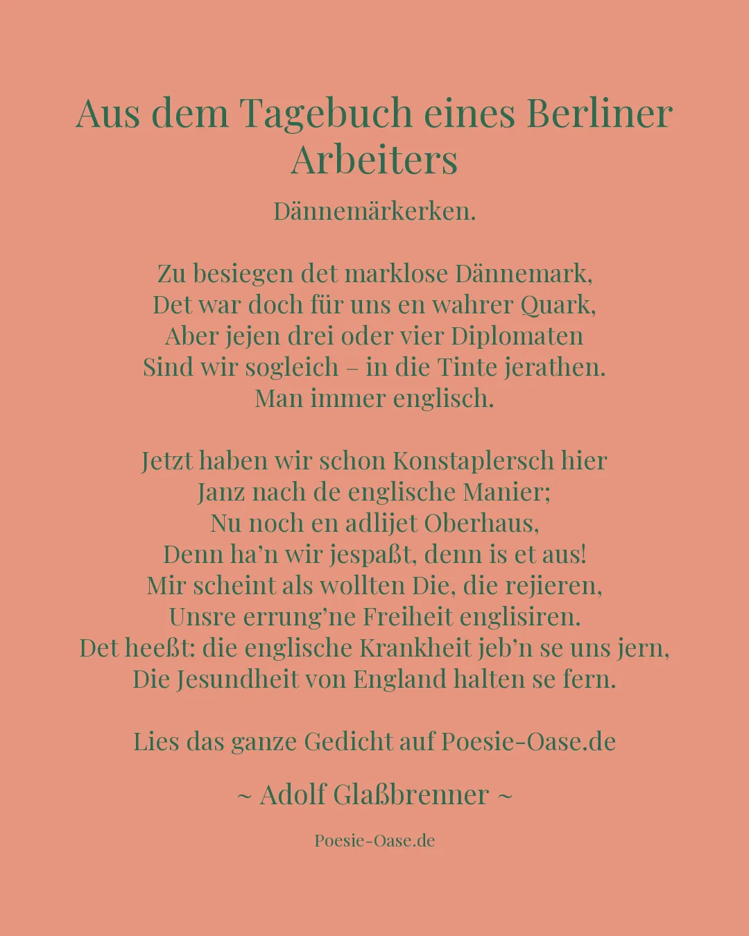 Illustration zu Aus dem Tagebuch eines Berliner Arbeiters