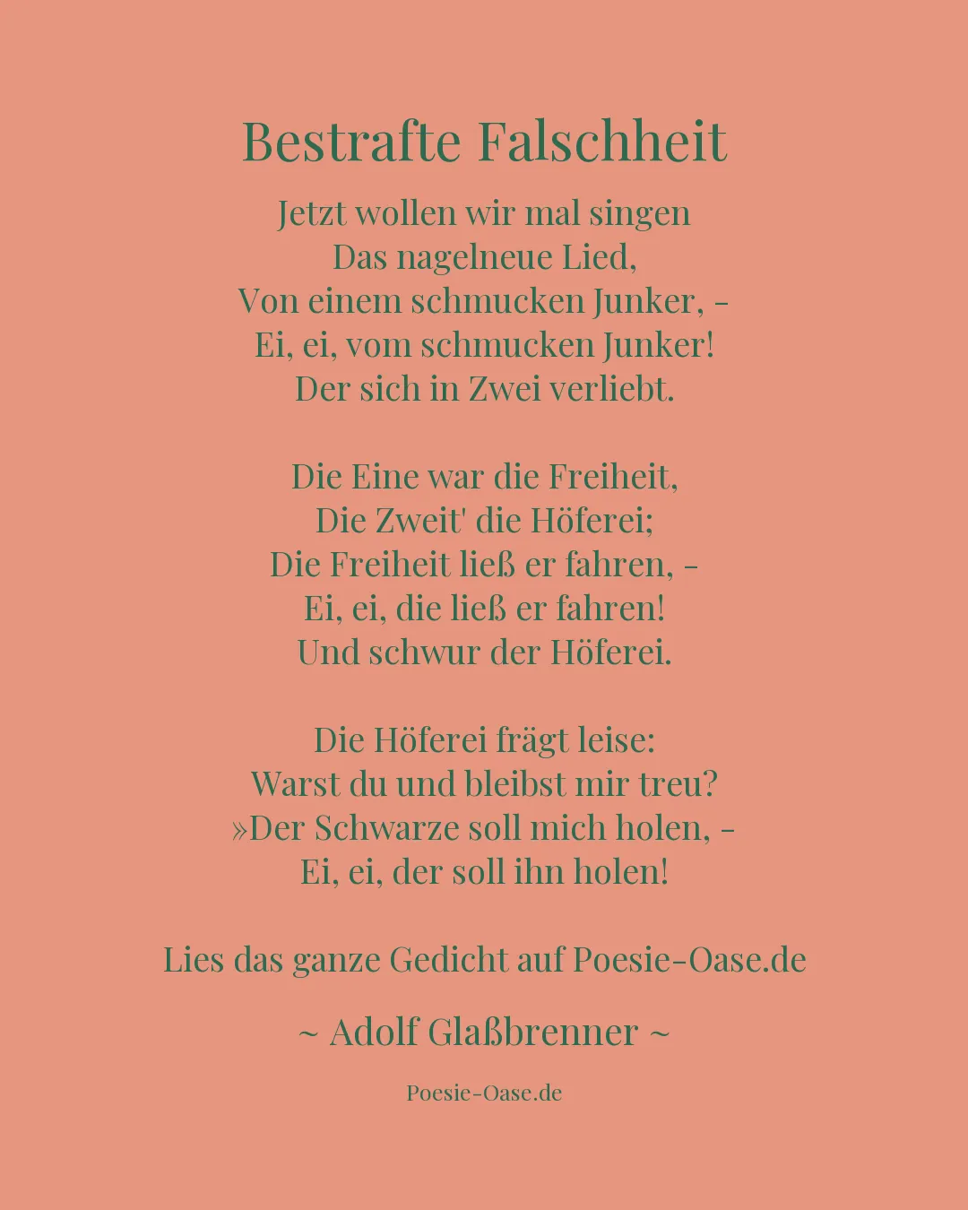 Illustration zu Bestrafte Falschheit