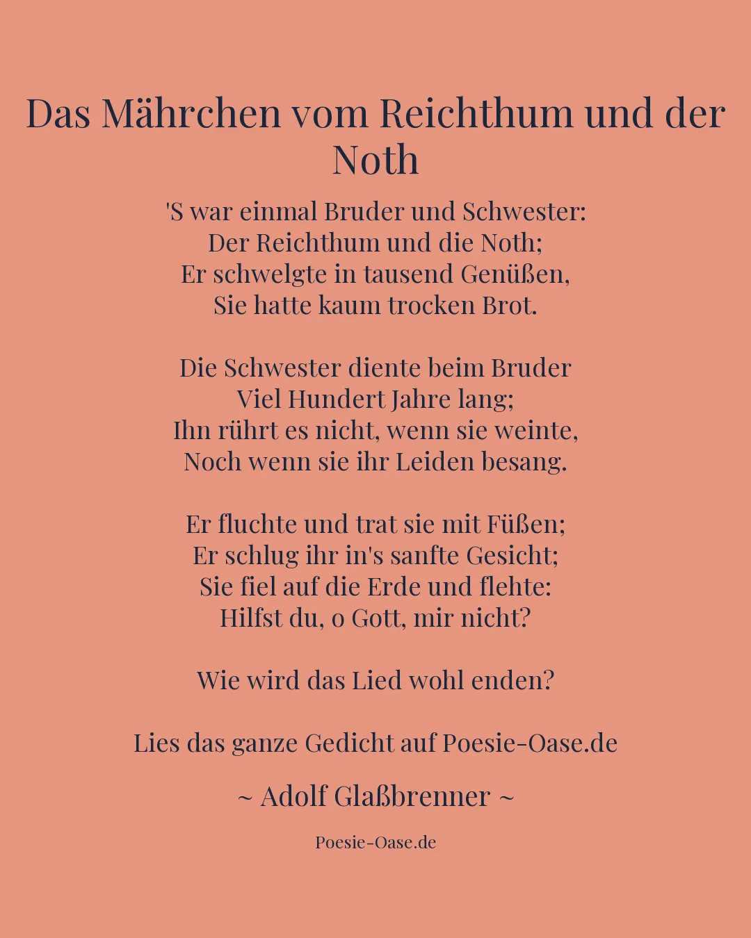 Illustration zu Das Mährchen vom Reichthum und der Noth