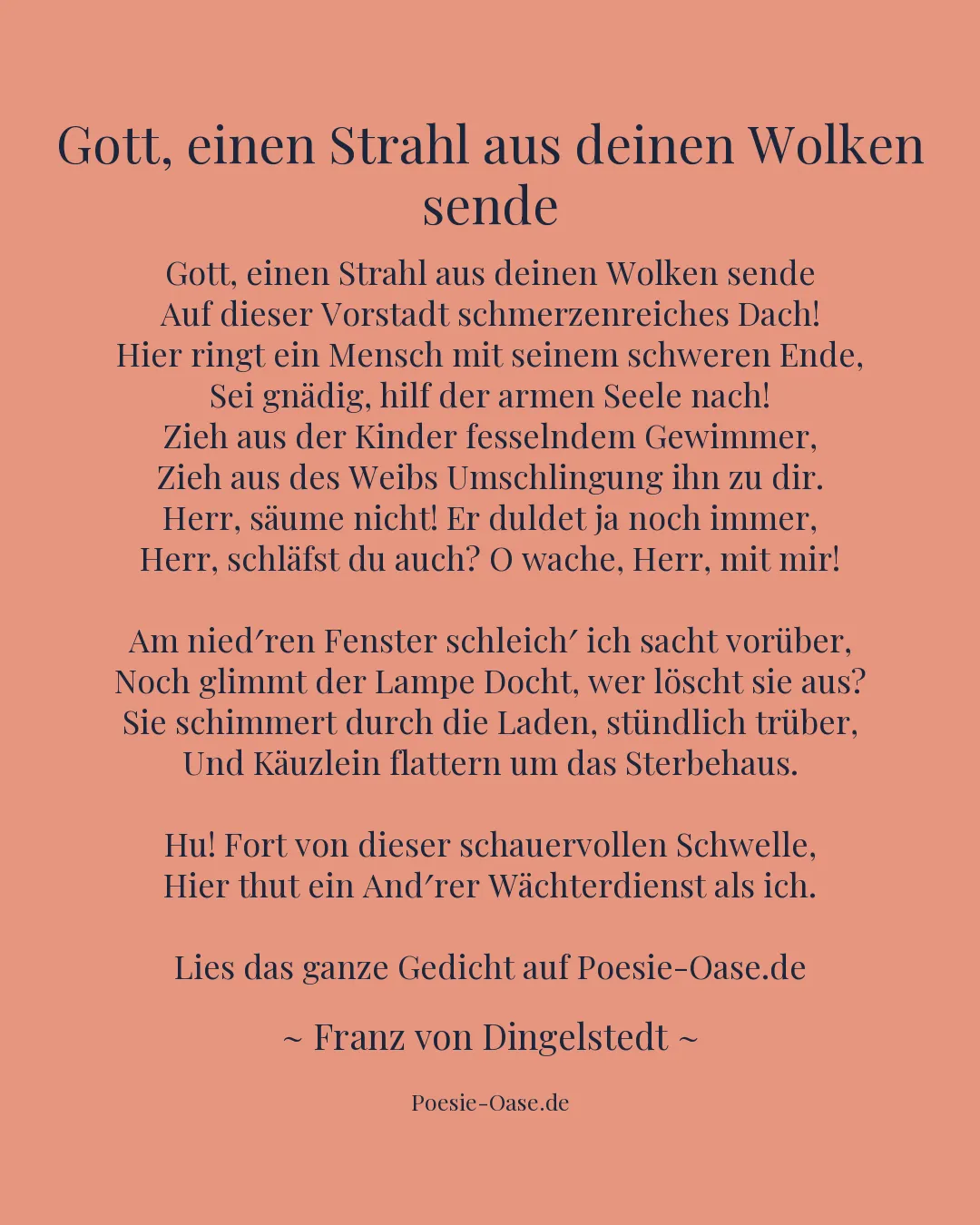 Illustration zu Gott, einen Strahl aus deinen Wolken sende