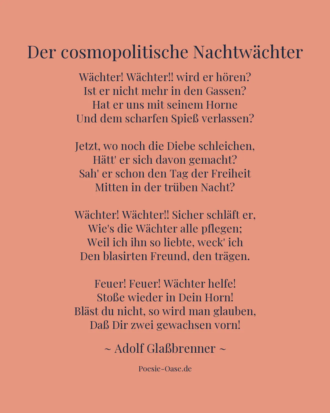 Illustration zu Der cosmopolitische Nachtwächter