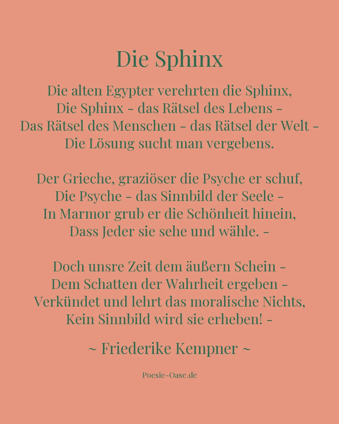Illustration zu Die Sphinx