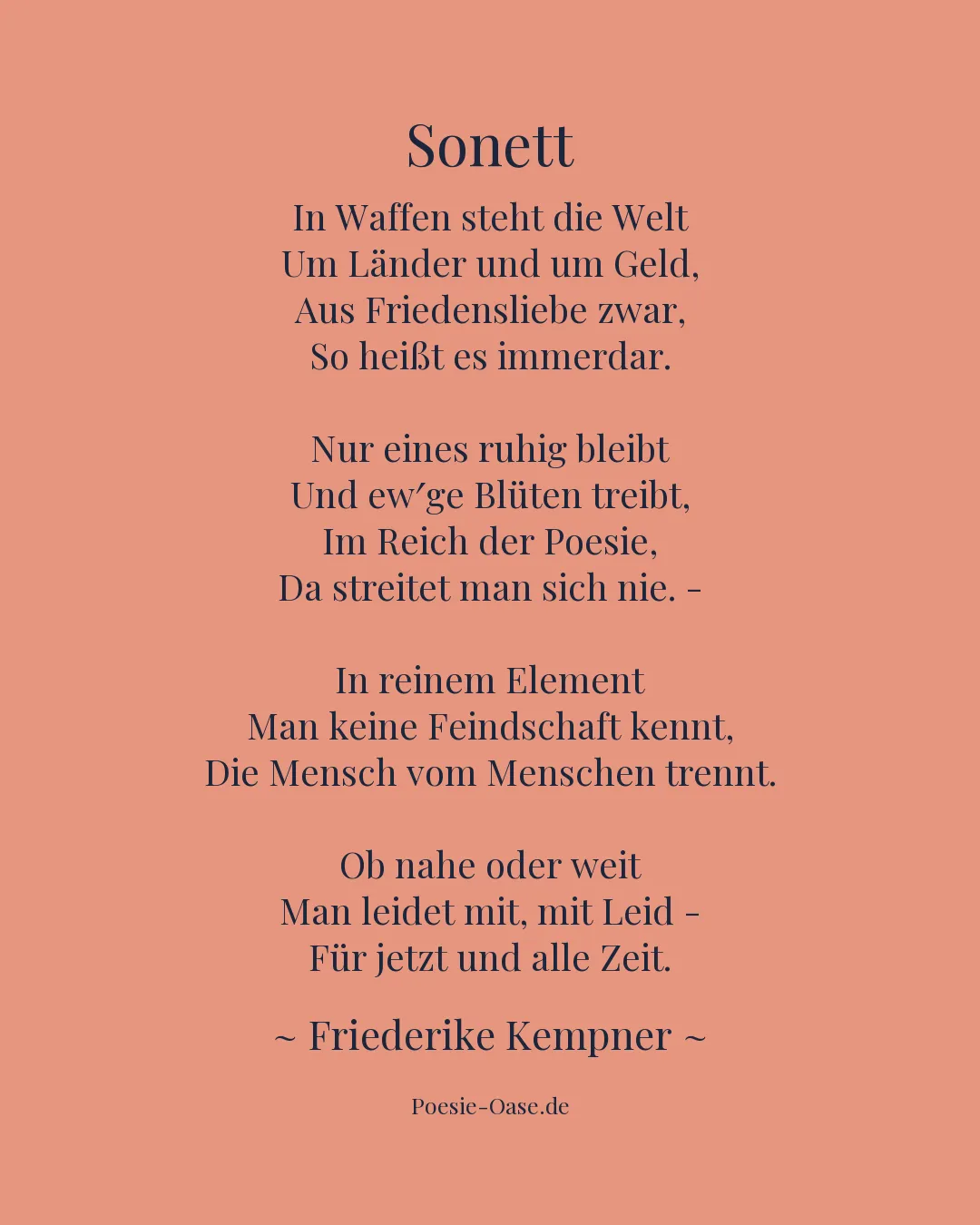 Illustration zu Sonett