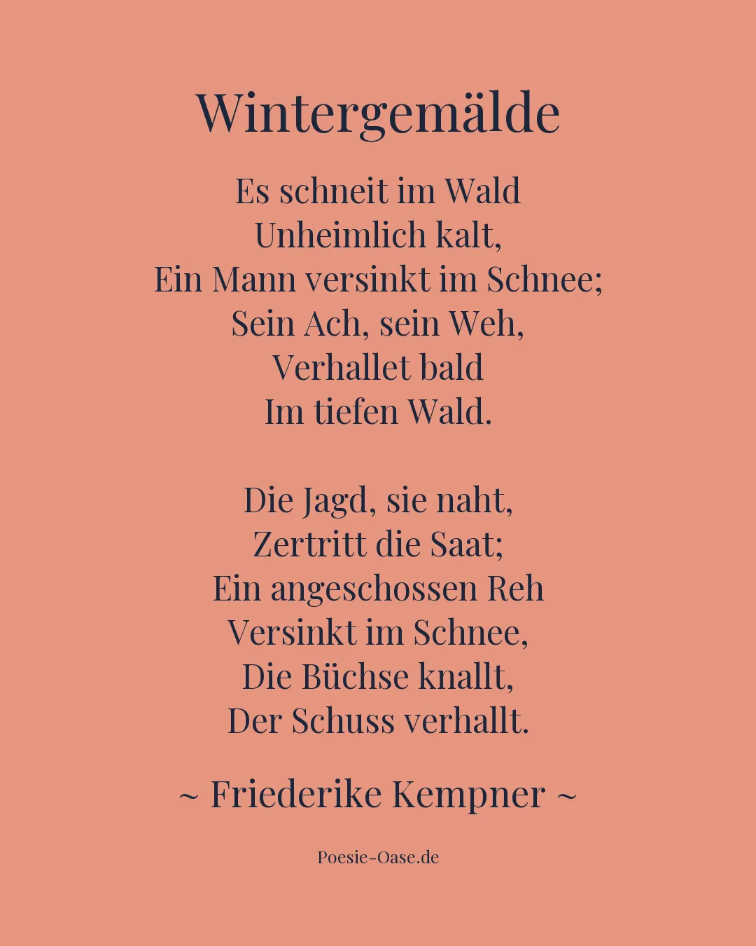 Illustration zu Wintergemälde
