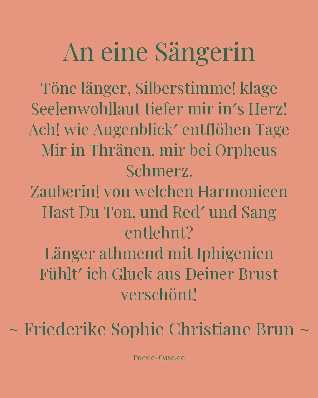 Illustration zu An eine Sängerin
