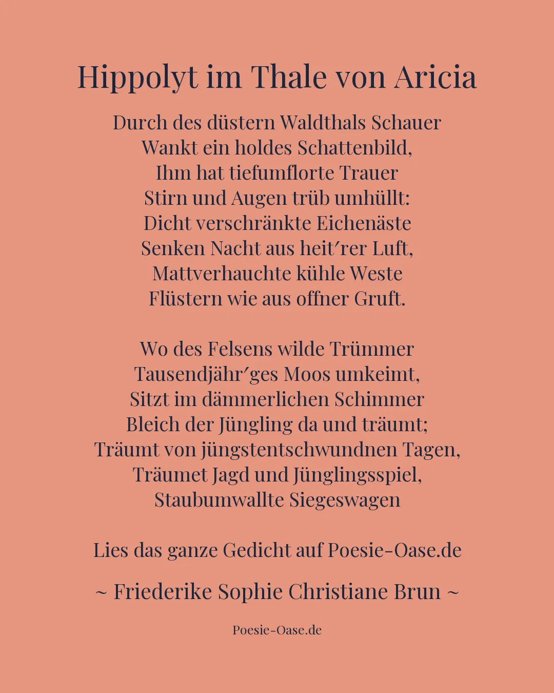 Illustration zu Hippolyt im Thale von Aricia