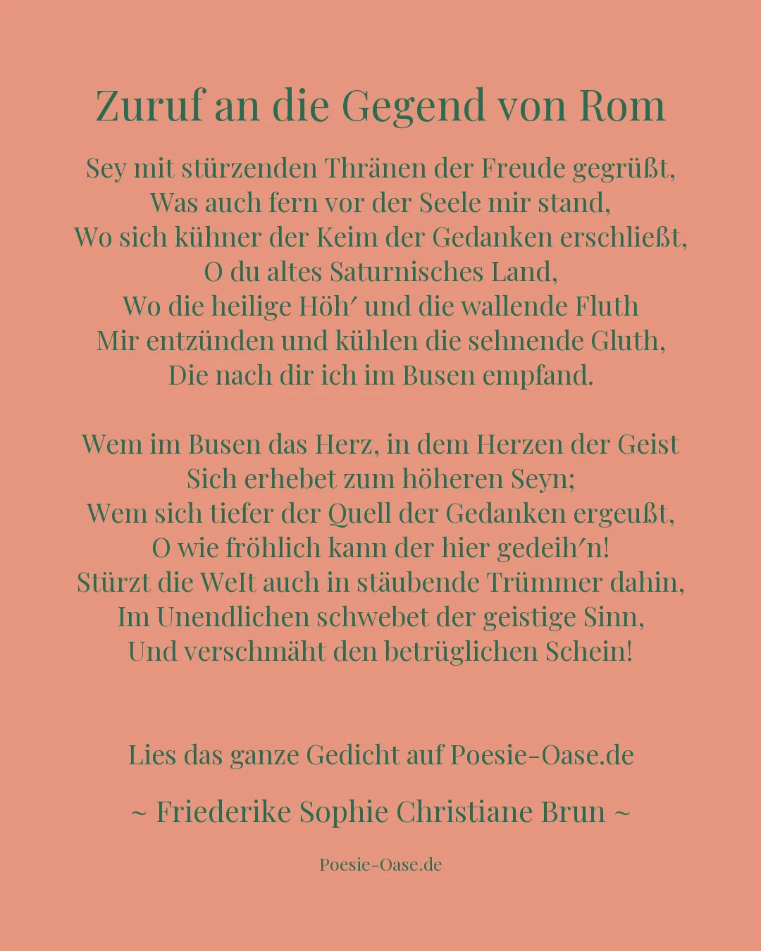 Illustration zu Zuruf an die Gegend von Rom