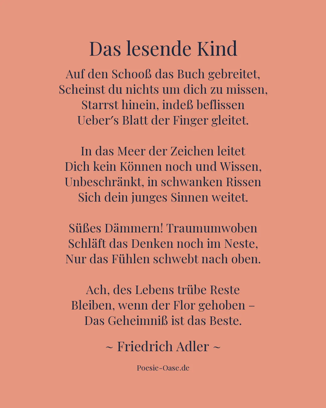 Illustration zu Das lesende Kind