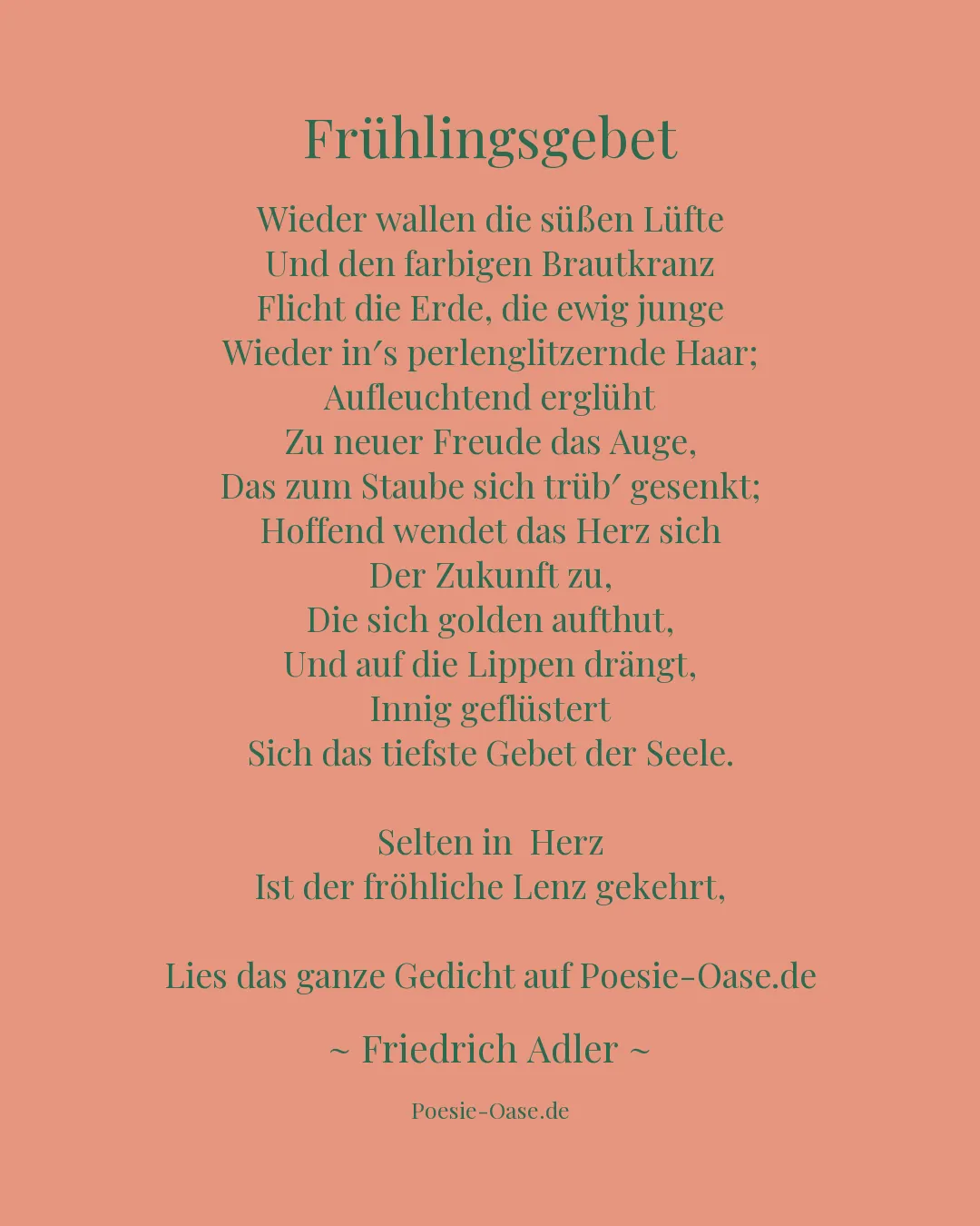 Illustration zu Frühlingsgebet