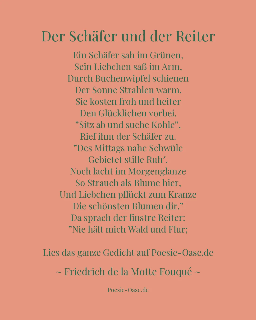 Illustration zu Der Schäfer und der Reiter