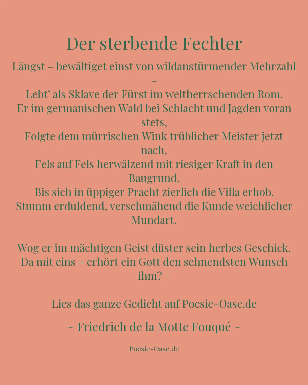Illustration zu Der sterbende Fechter