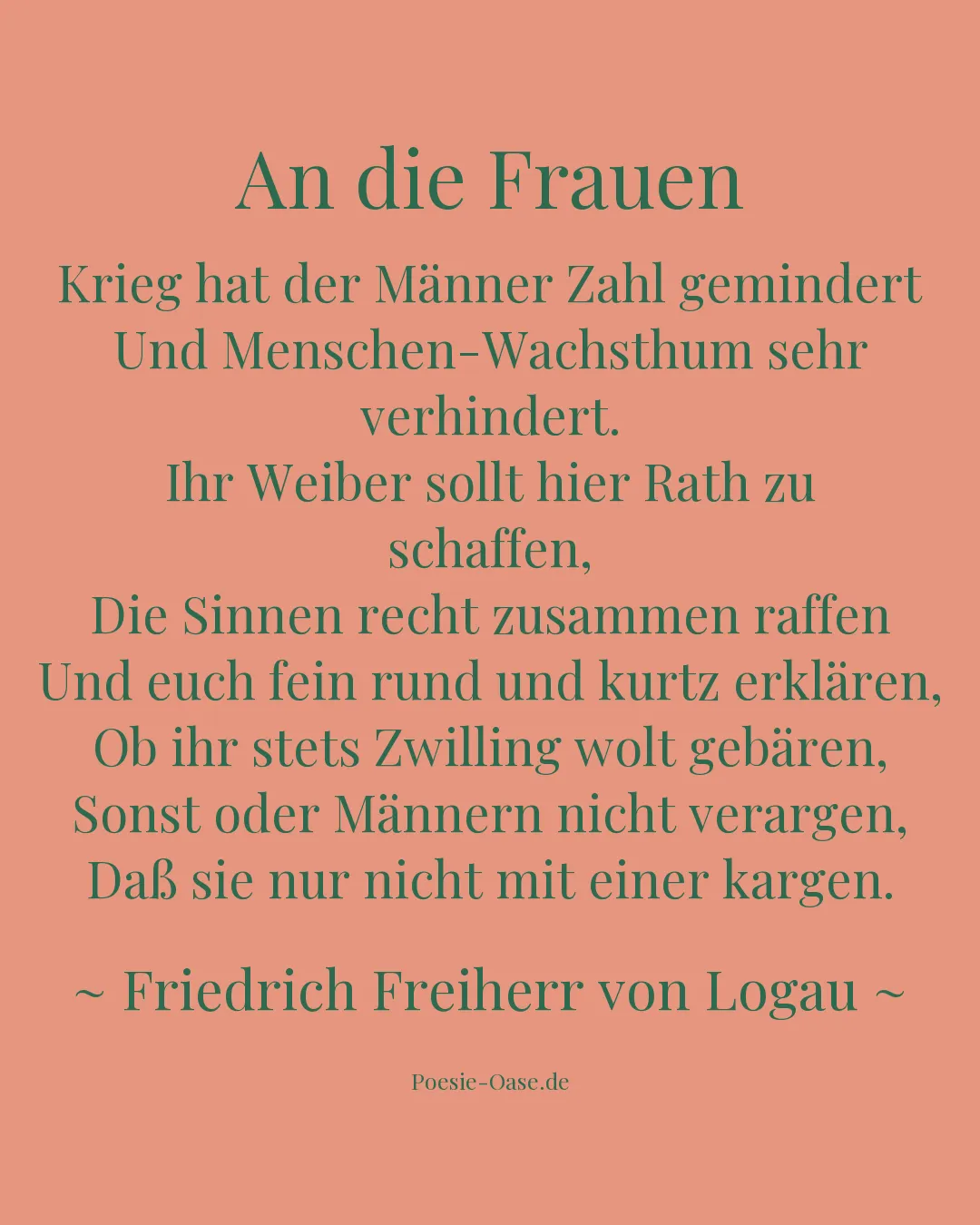 Illustration zu An die Frauen