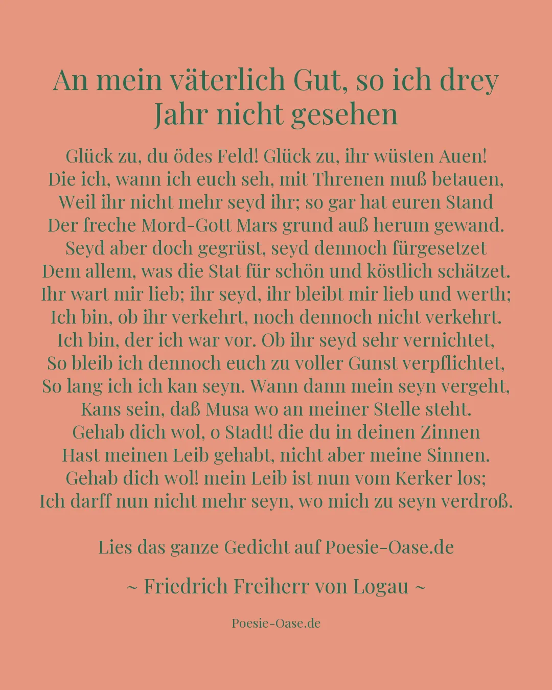 Illustration zu An mein väterlich Gut, so ich drey Jahr nicht gesehen