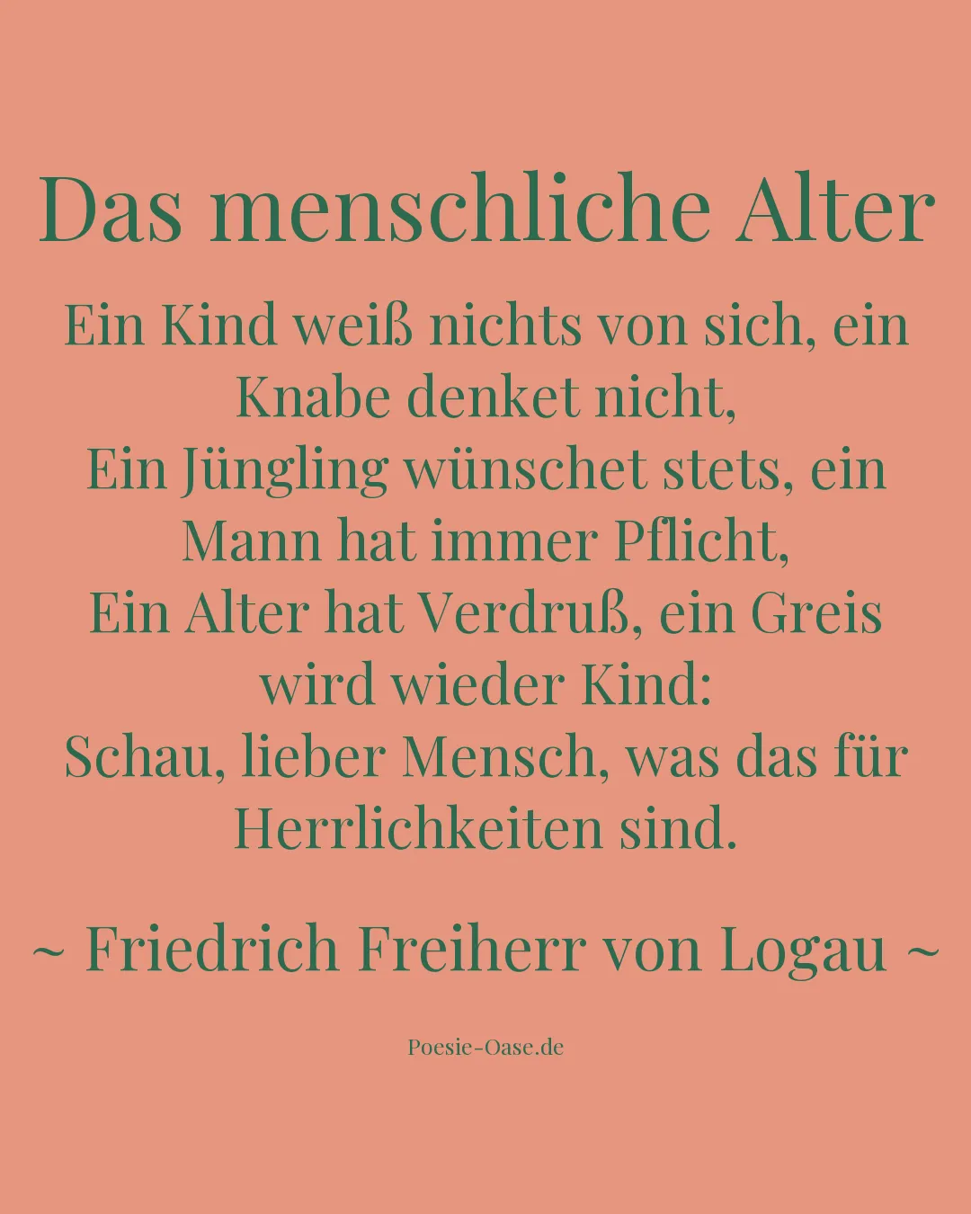 Illustration zu Das menschliche Alter