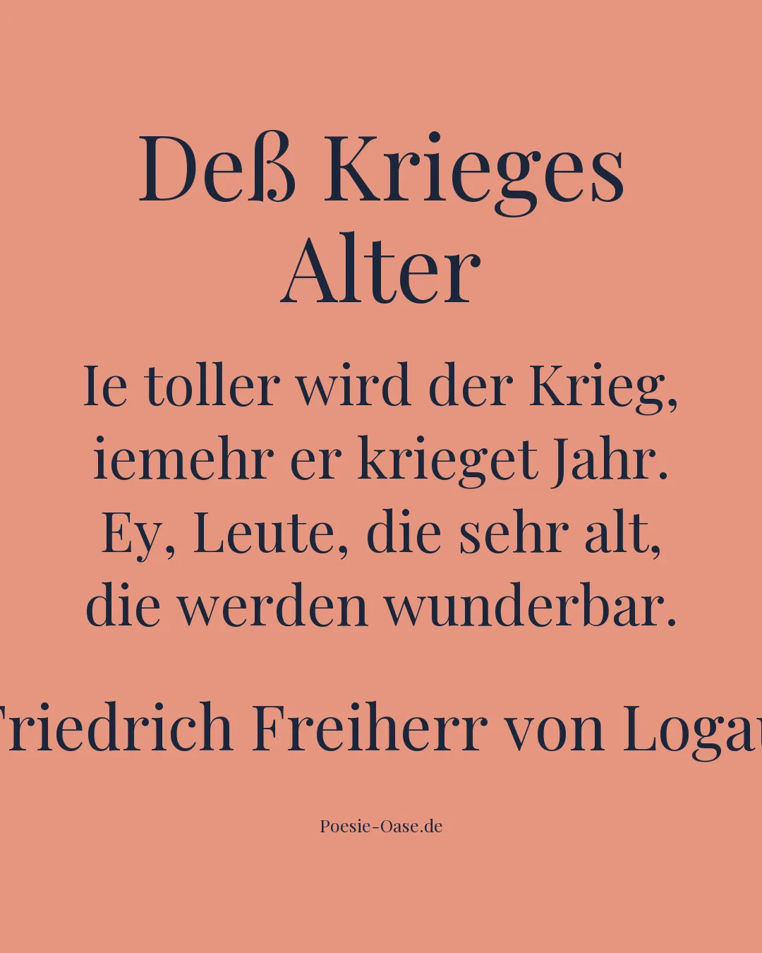 Illustration zu Deß Krieges Alter