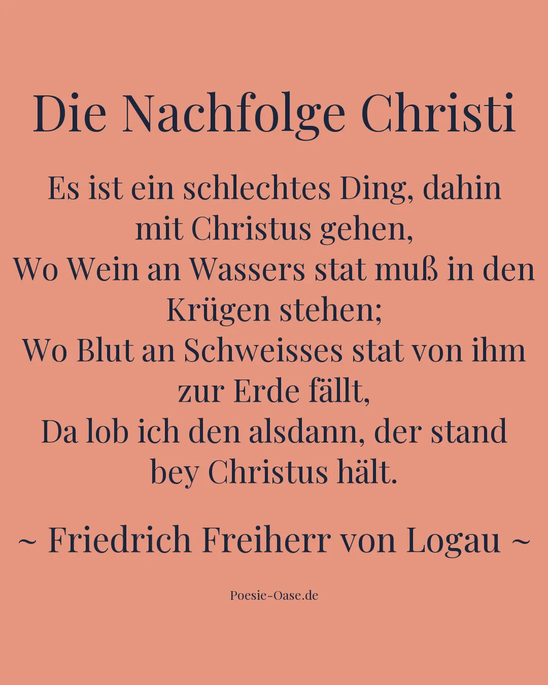 Illustration zu Die Nachfolge Christi
