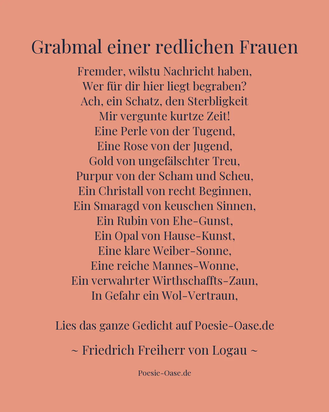 Illustration zu Grabmal einer redlichen Frauen