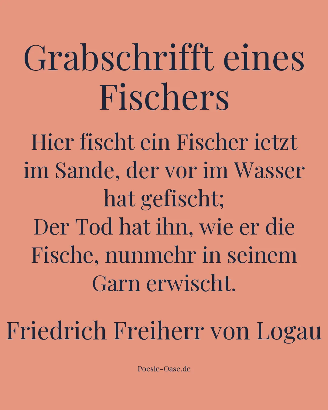 Illustration zu Grabschrifft eines Fischers
