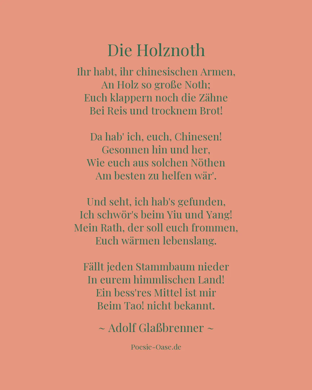 Illustration zu Die Holznoth