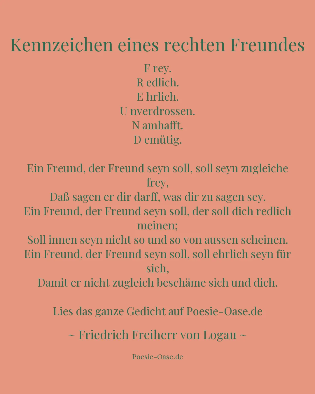 Illustration zu Kennzeichen eines rechten Freundes