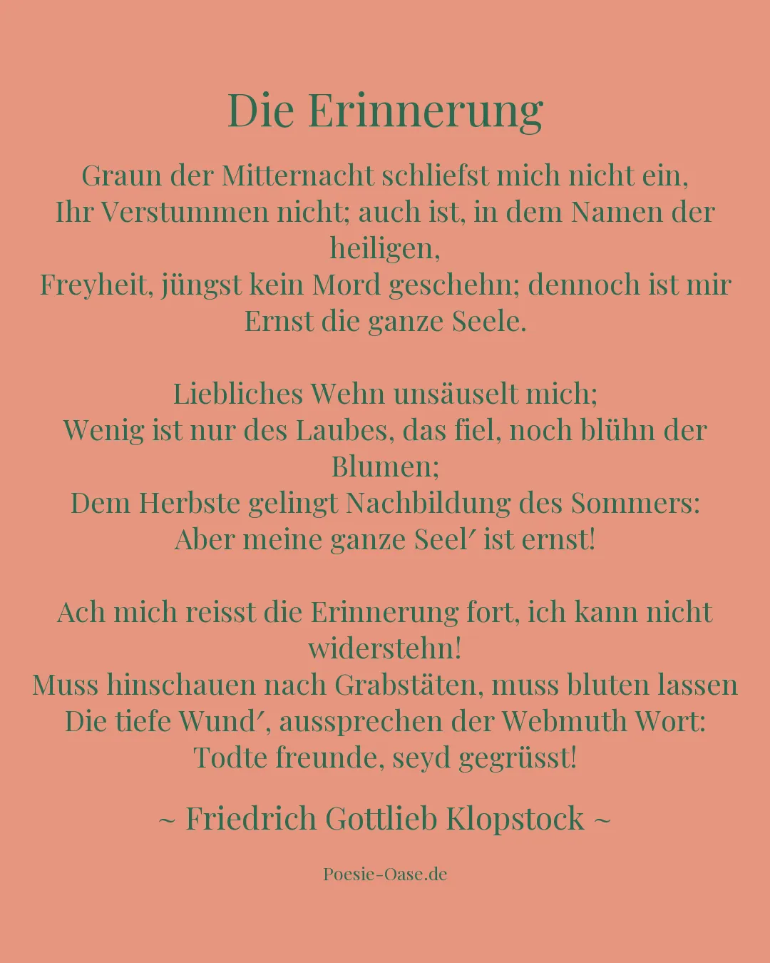 Illustration zu Die Erinnerung