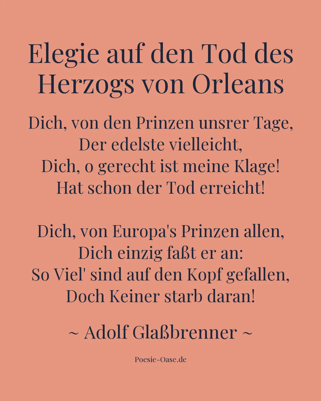 Illustration zu Elegie auf den Tod des Herzogs von Orleans