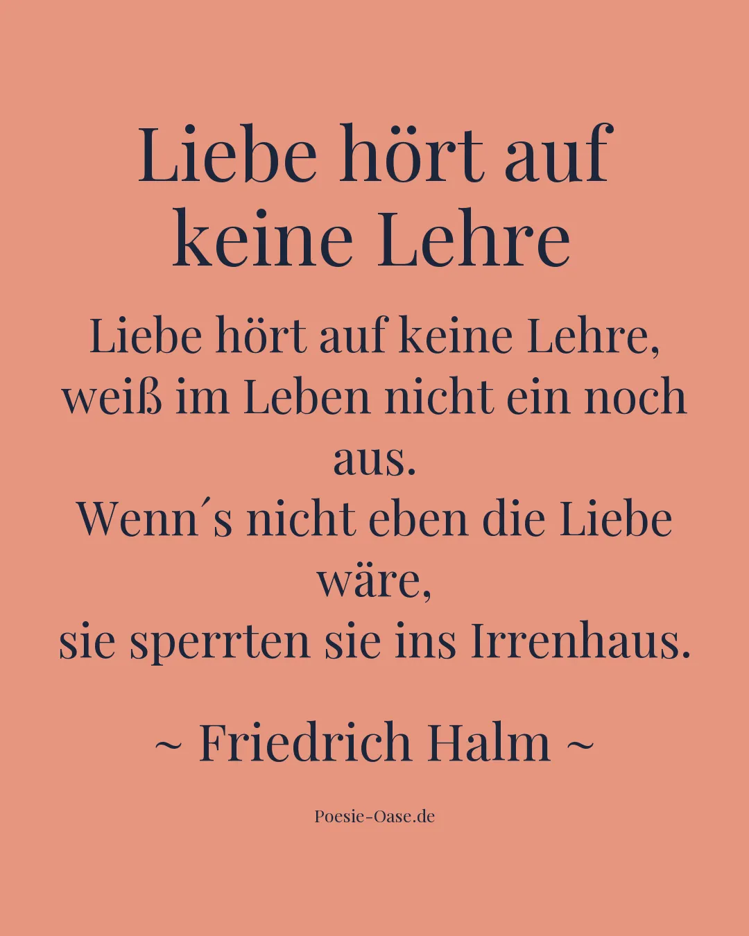 Illustration zu Liebe hört auf keine Lehre