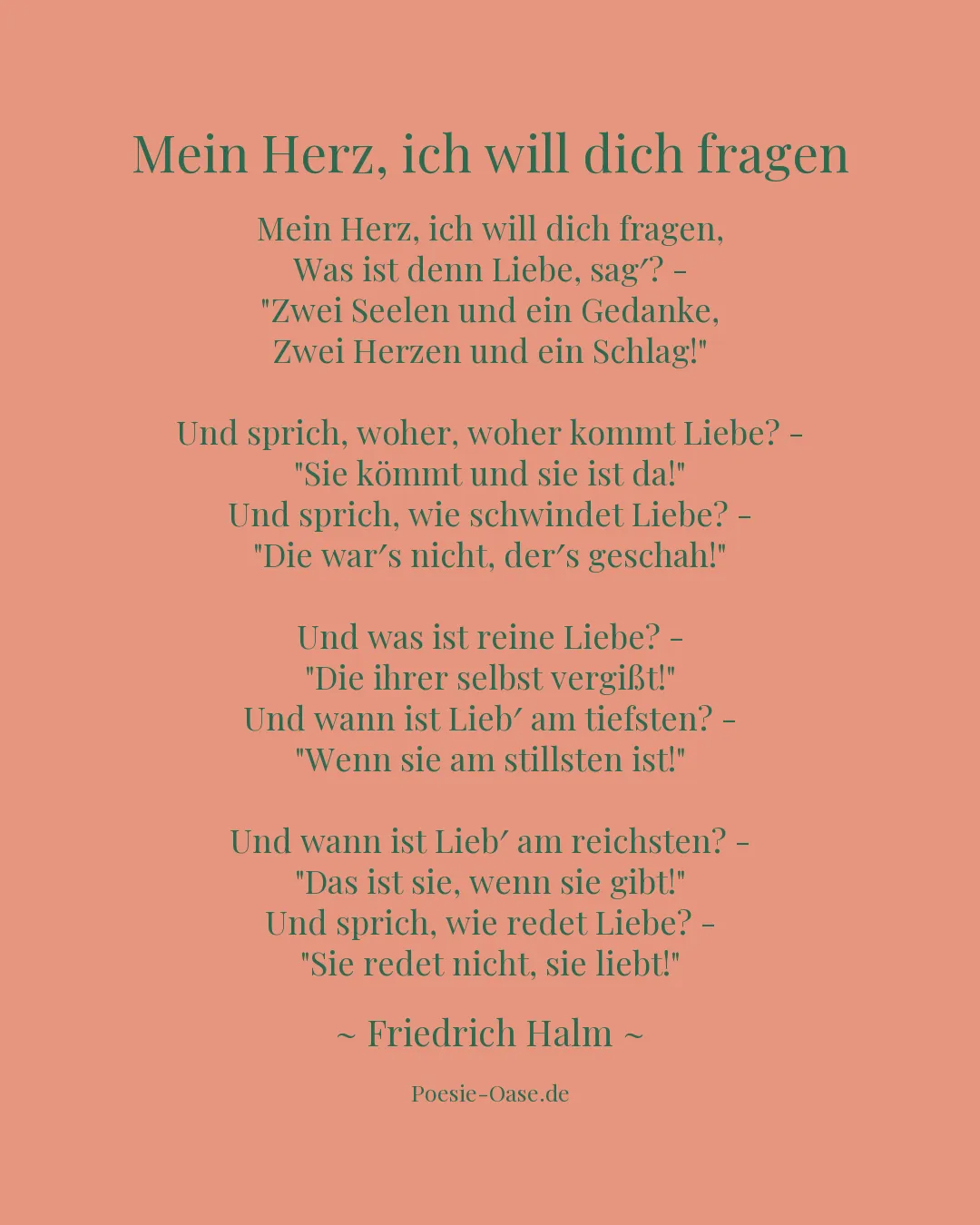 Illustration zu Mein Herz, ich will dich fragen