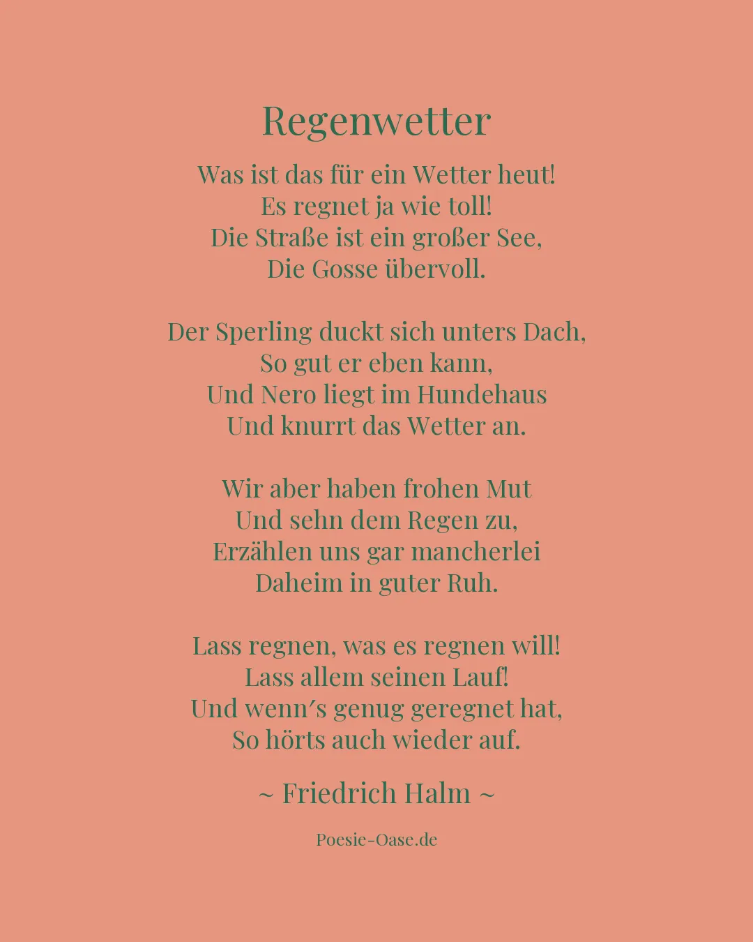 Illustration zu Regenwetter