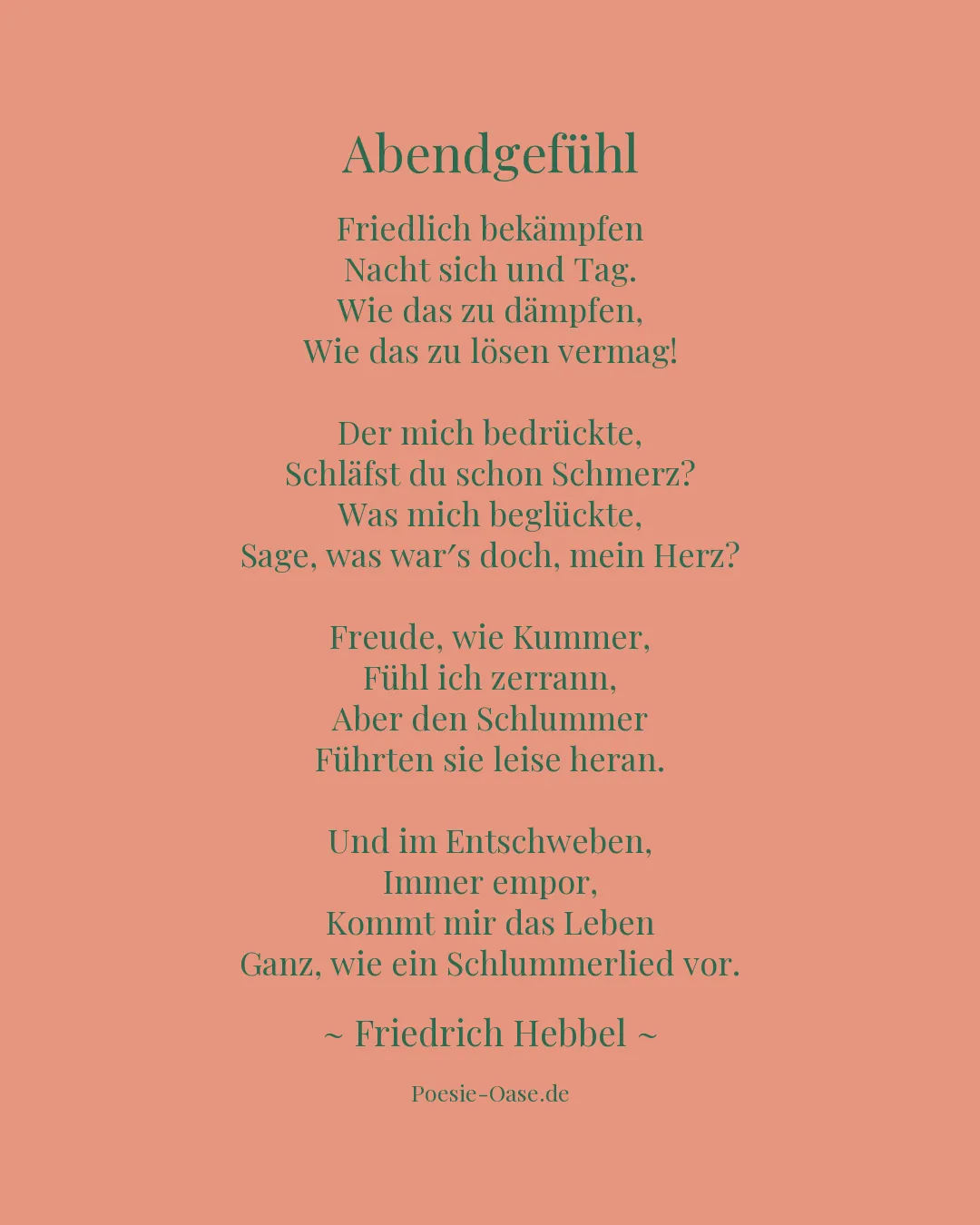 Illustration zu Abendgefühl