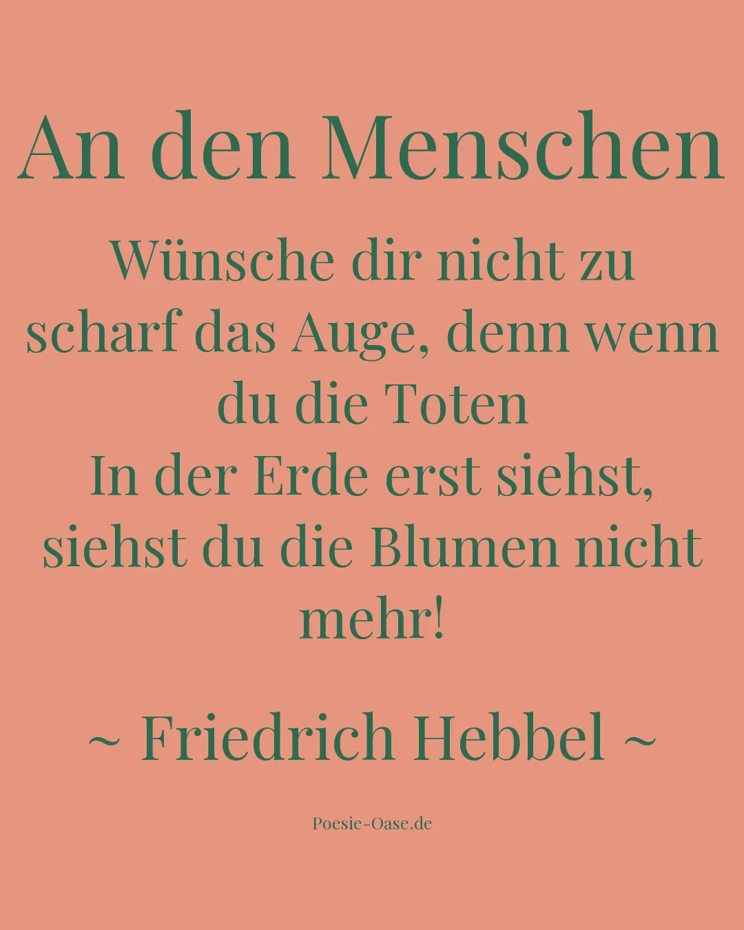 Illustration zu An den Menschen