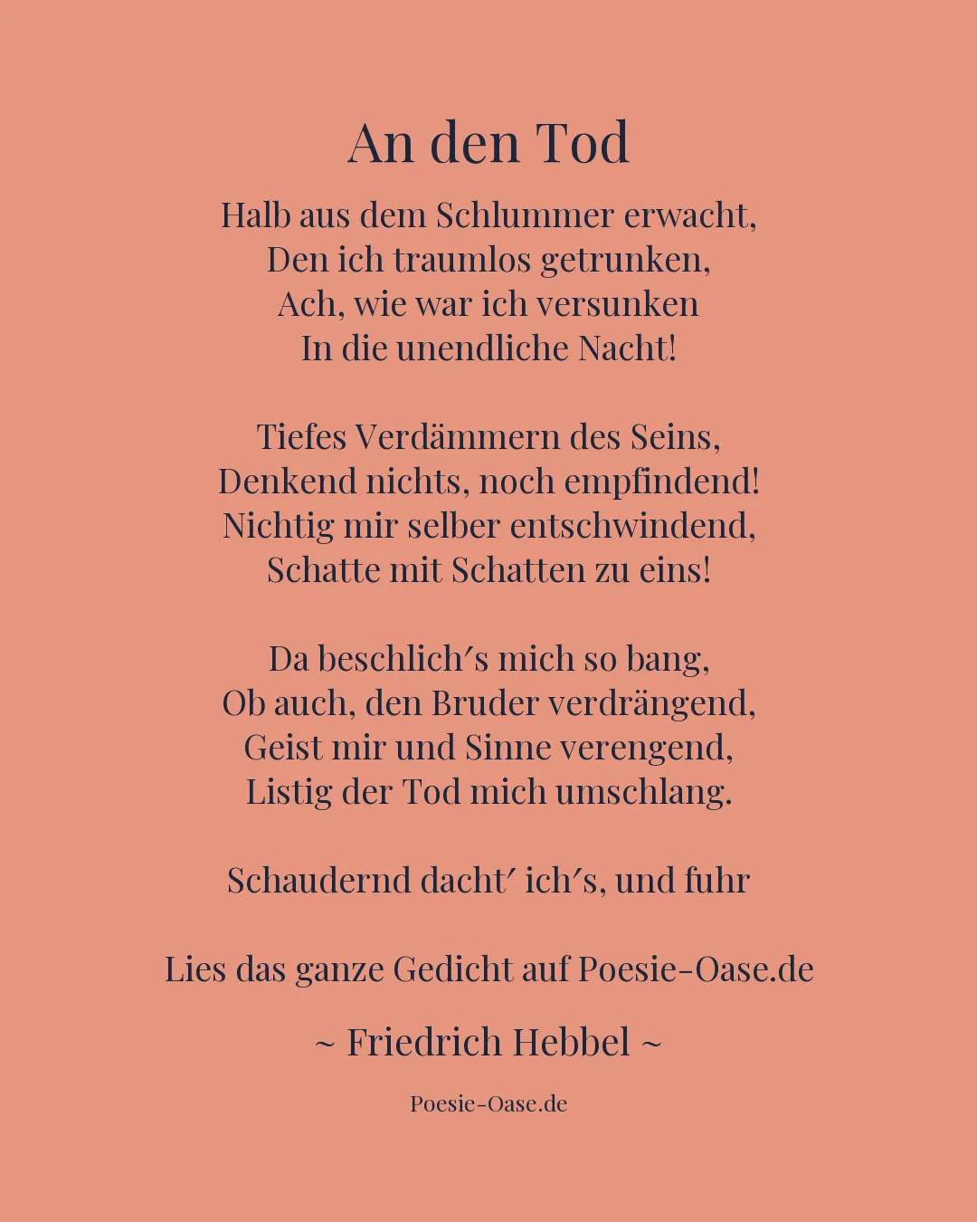 Illustration zu An den Tod