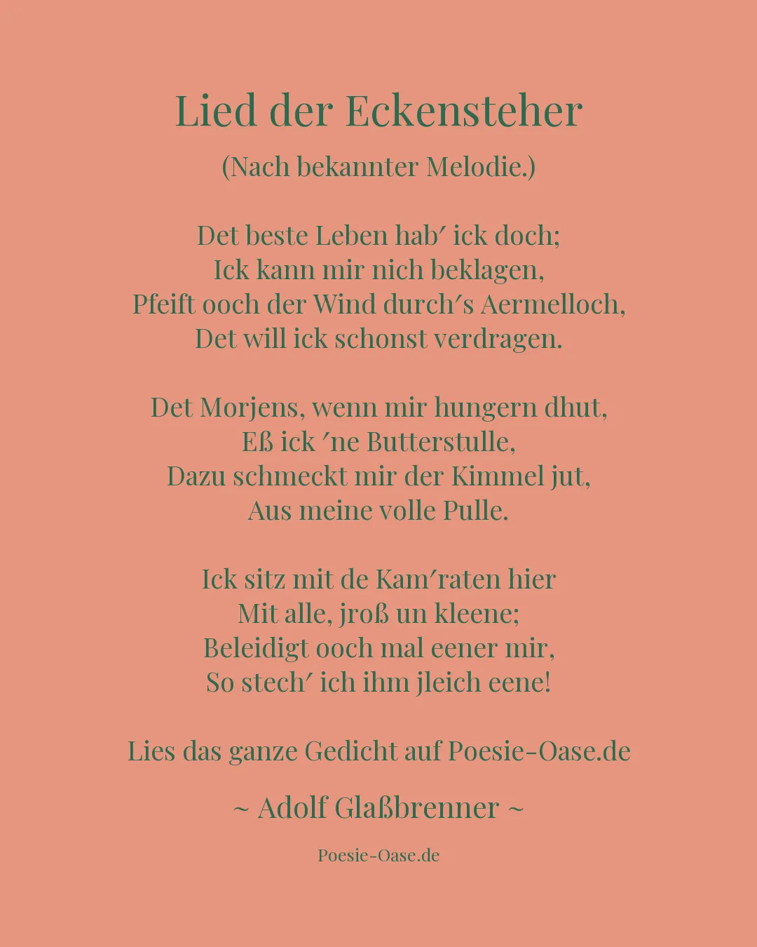Illustration zu Lied der Eckensteher