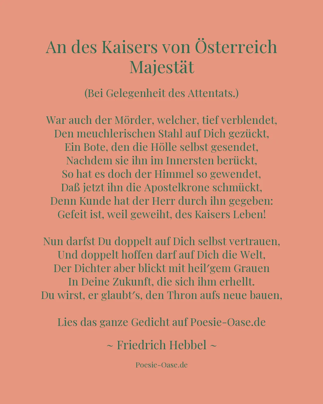 Illustration zu An des Kaisers von Österreich Majestät