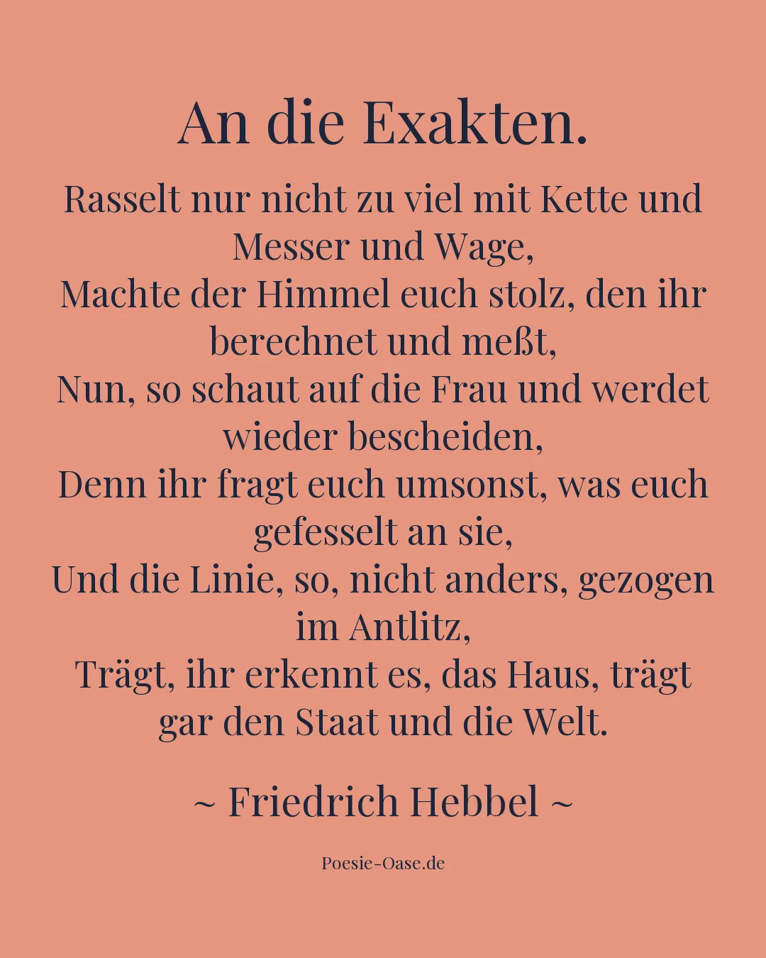 Illustration zu An die Exakten.