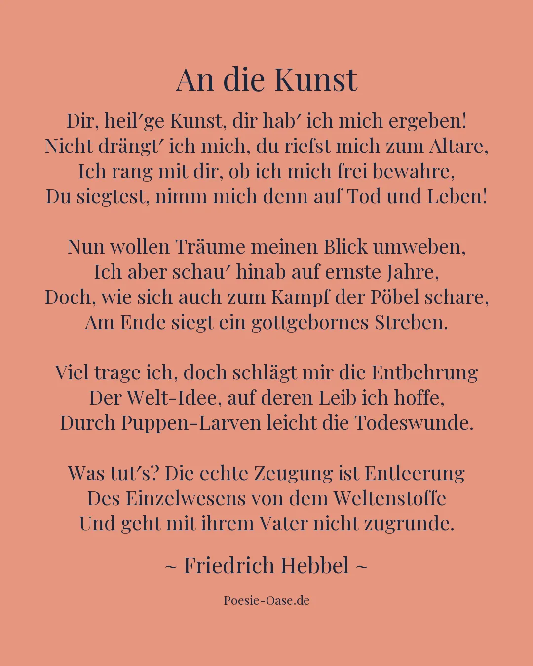 Illustration zu An die Kunst