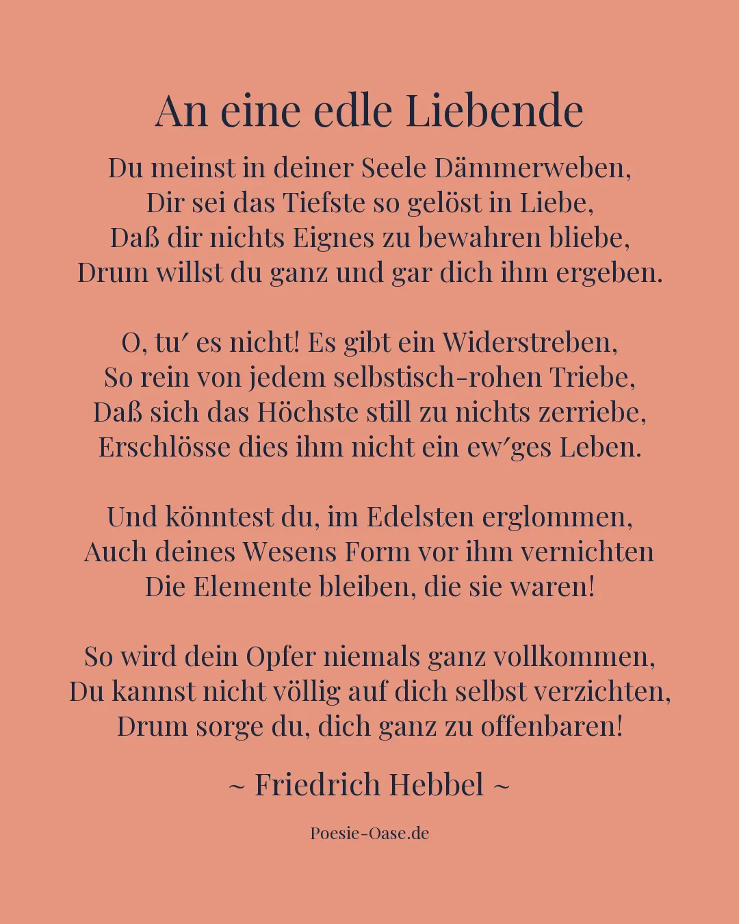 Illustration zu An eine edle Liebende