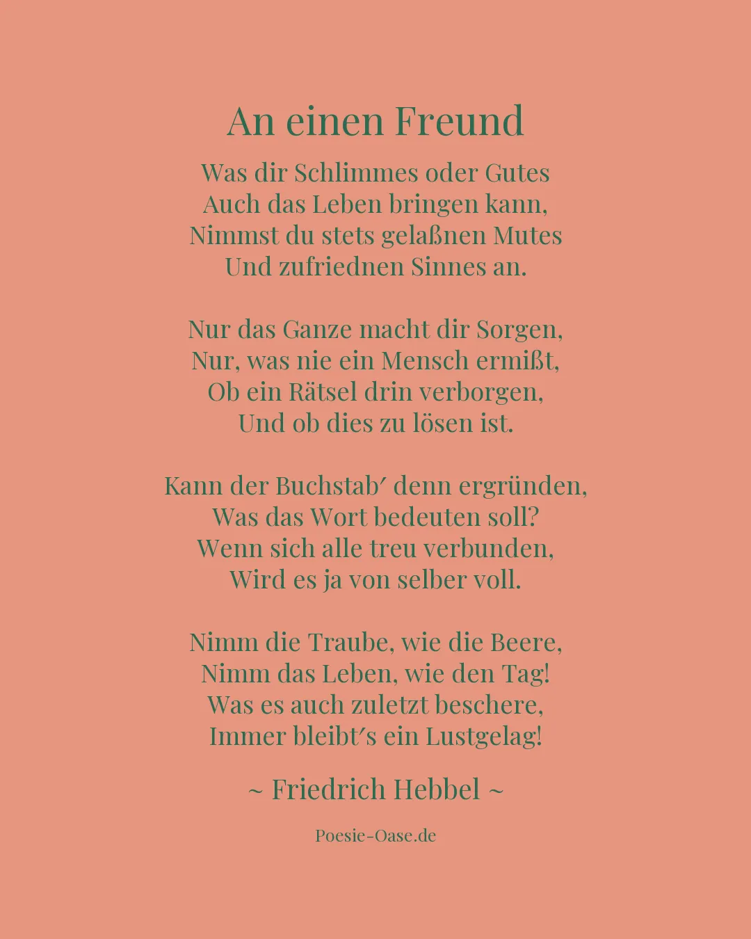 Illustration zu An einen Freund