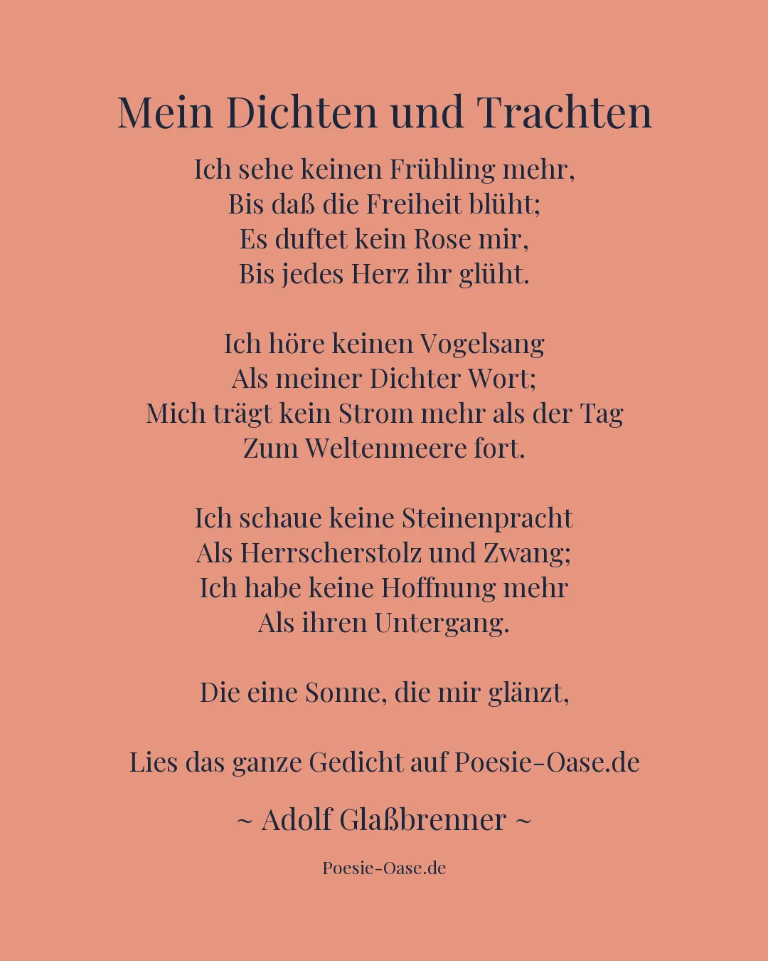 Illustration zu Mein Dichten und Trachten