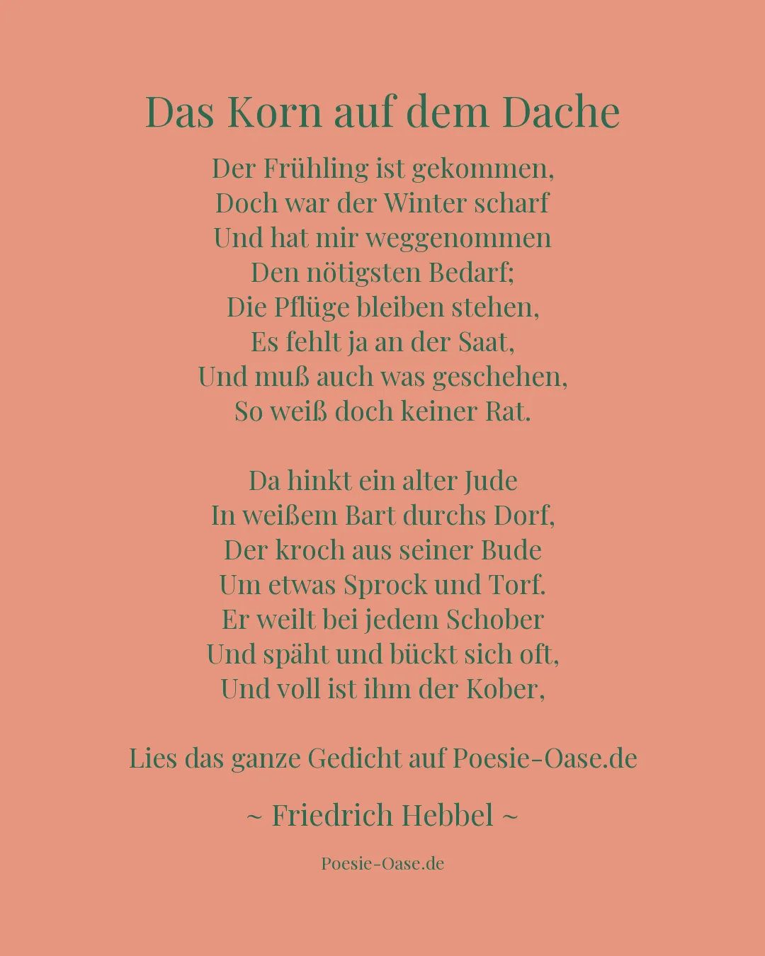 Illustration zu Das Korn auf dem Dache