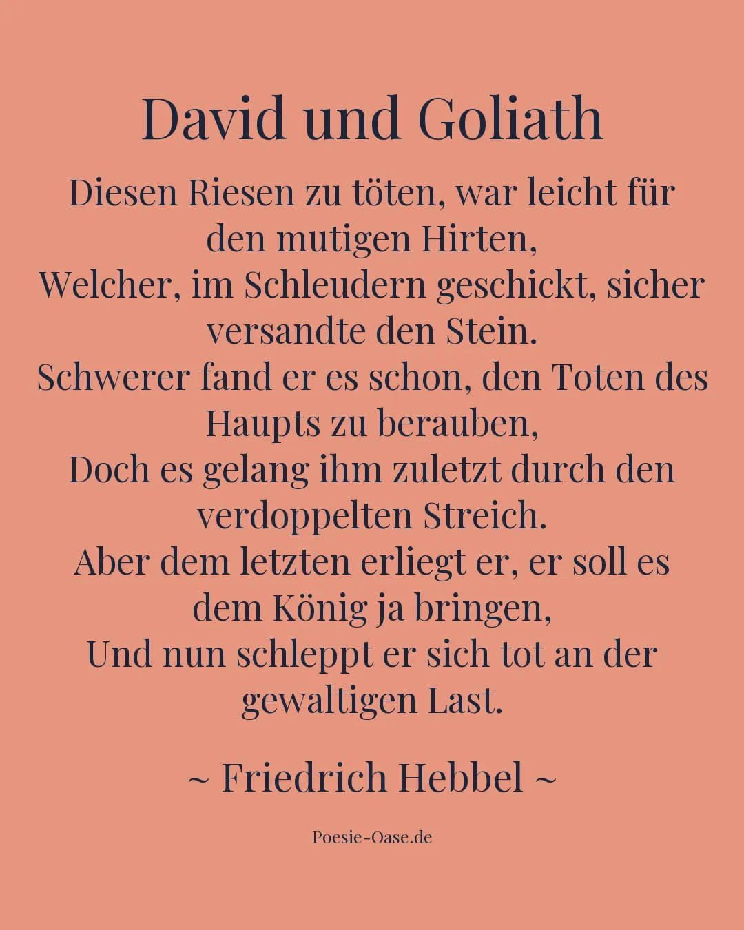 Illustration zu David und Goliath